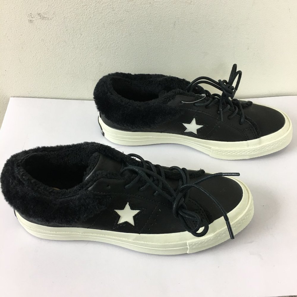 Converse One Star Ox  Leather Sneakers Black White